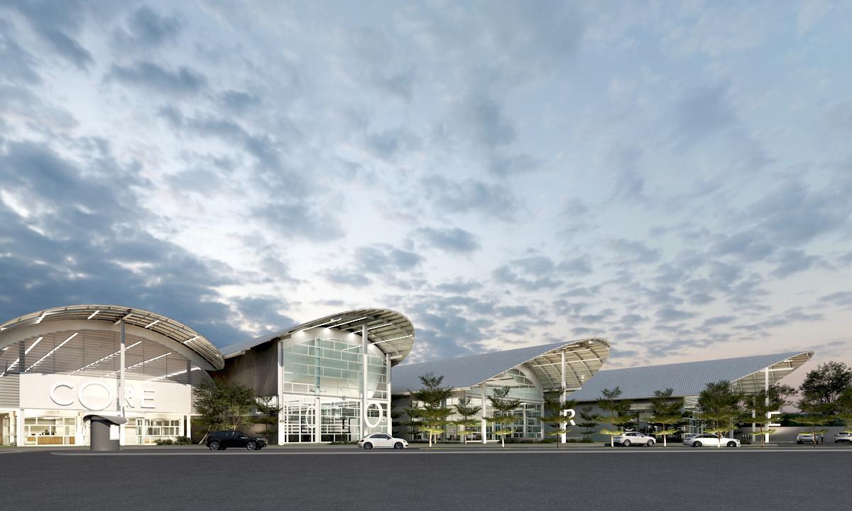 Early architectural visualisation of the CORE Salaya campus exterior