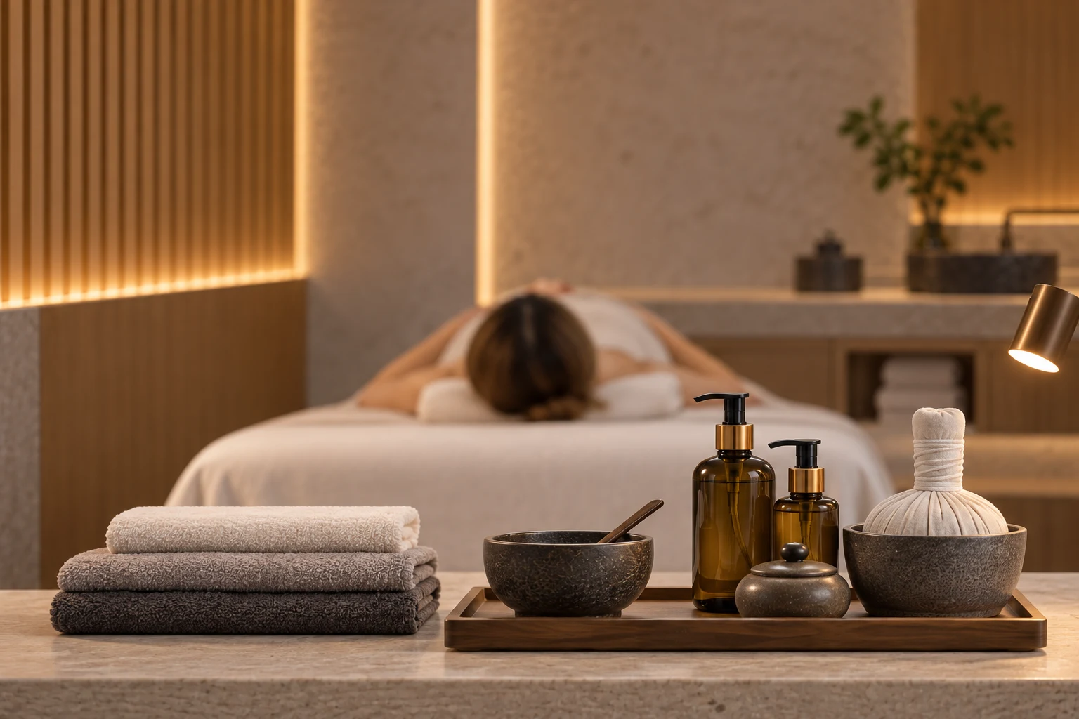 Supplied concept image of a calm spa treatment space